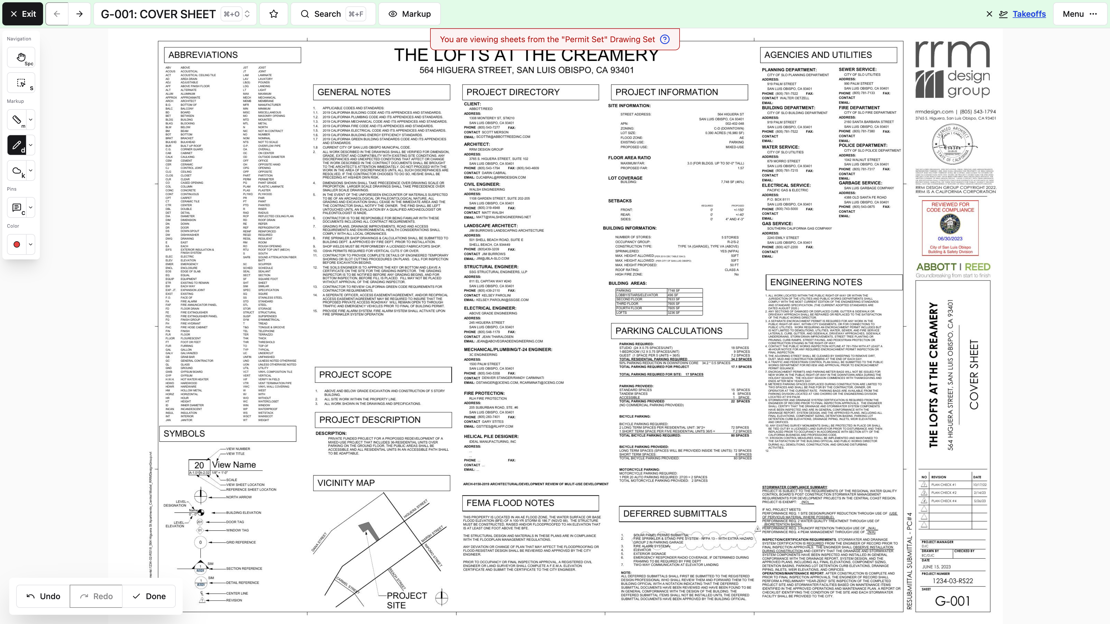 Desktop: The desktop drawing viewer displays the markup toolbar for drawing, text, shape, color, and line controls.